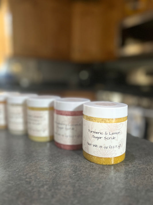 Turmeric & Lemon Sugar Scrub 8 oz