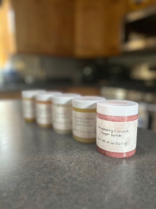Strawberry Coconut Sugar Scrub 8 oz